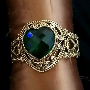 Large Crystal Heart Bracelet